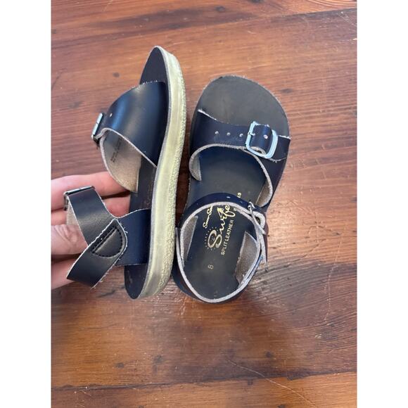 Sun-San Surfer Sandals Navy Blue Summer Fun, Beachy Shoes Size 8 - Picture 2 of 10